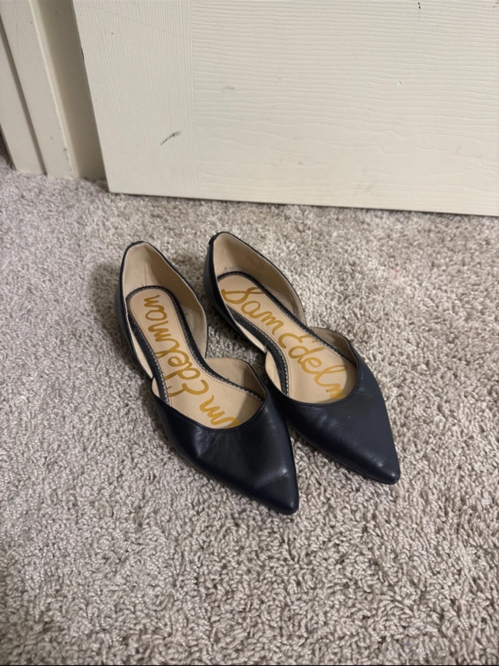 Sam Edelman Black Pointed D'Orsay Flats
